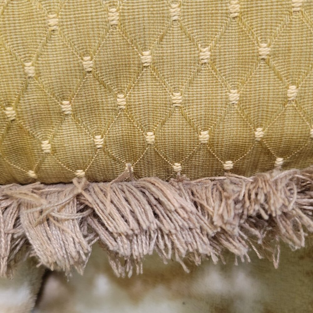 Throw Pillows Beige-Brown, two 17x17, well stitched, Brush Fringed - Picture 5 of 7
